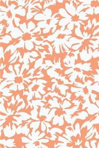 Abstract Floral Notebook: Peach: Notebook 6 X 9: Notebook 250 Pages