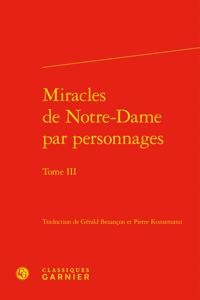 Miracles de Notre-Dame Par Personnages