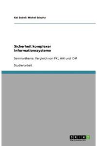 Sicherheit komplexer Informationssysteme: Seminarthema: Vergleich von PKI, AAI und IDM