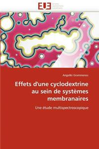 Effets d''une Cyclodextrine Au Sein de Systèmes Membranaires