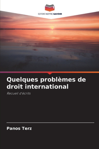 Quelques problèmes de droit international