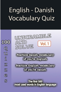 English - Danish Vocabulary Quiz - Match the Words - Volume 1