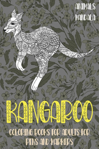 Mandala Coloring Books for Adults for Pens and Markers - Animals - Kangaroo