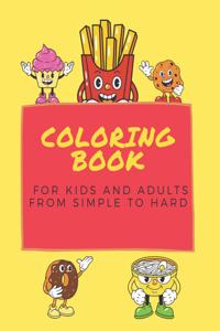 coloring book for kids and adults from simple to hard