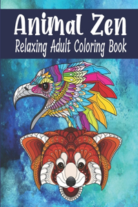 Animal Zen Relaxing Adult Coloring Book