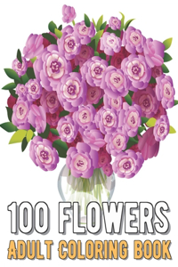 100 Flowers Coloring Book