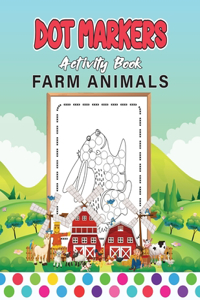 Dot markers activity book farm animals