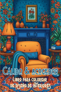 Cálido y acogedor Libro para colorear de diseño de interiores