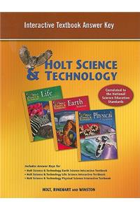 Holt Science & Technology: Interactive Textbook Answer Key