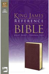 KJV, Reference Bible, Giant Print, Imitation Leather, Burgundy, Red Letter Edition