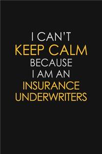 I Can't Keep Calm Because I Am An Insurance Underwriters