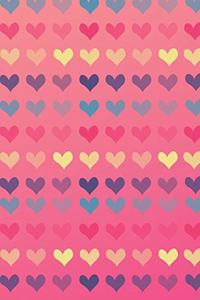 Girls College Ruled Composition Notebook Heart Themed - 100 Pages 6x9