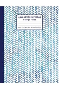 Composition Notebook College Ruled 8.5x11 In 21.59x27.94 50 Sheets/100 Pages