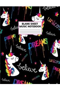 Blank Sheet Music Notebook