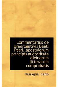 Commentarius de Praerogativis Beati Petri, Apostolorum Principis Auctoritate Divinarum Litterarum Co