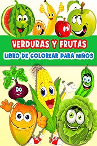 Libro De Colorear Frutas Y Verduras Para Niños