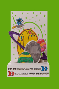 Vacation Bible School (Vbs) 2019 to Mars and Beyond 3D Planet Scene Craft Kit (Pkg of 12): Explore Where God's Power Can Take You!