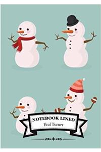 Lined Notebook - Snowmen: Notebook Journal Diary, 110 Lined Pages, 7 X 10