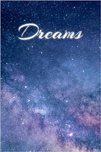 Dreams: Journal, Blank Book Lavender Blue Starry Sky: Volume 4