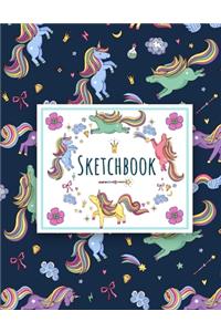 Cute Unicorn Kawaii Sketchbook