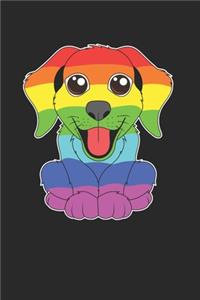 Gay Pride Dog Notebook - Lover Journal Planner