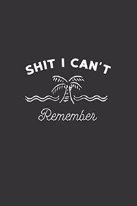 Shit I Can't Remember, surfer notebook for password and log ID