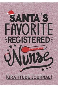 Santa's Favorite Registered Nurse - Gratitude Journal