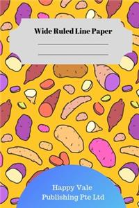 Cute Potato Wide Ruled Line Paper