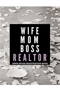 Wife Mom Boss Realtor Open House Registration Book