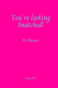 Fit Planner Cover Hollywood Cerise color 200 pages 6x9 Inches