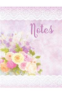 Lavender and Lace Floral Notebook