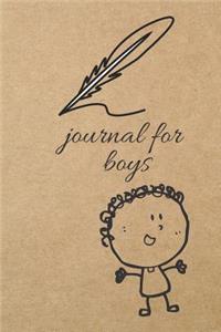 Journal for Boys: Blank Line Journal