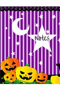Notes: Jack O'Lantern Spooky Stripes Notebook