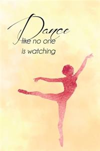 Dancer Ballerina Yellow Quote Journal, Blank Sketch Paper