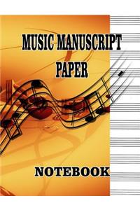 Music Manuscript Paper Notebook
