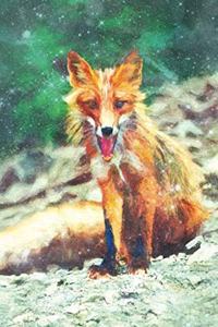 Notes: Beautiful Red Fox - Blank College-Ruled Lined Notebook