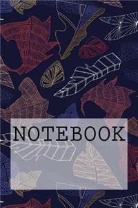 Notebook: Autumn Leaves in Blue, Rydal Water, Lake District. Plain (6 X 9): Plain Paper Notebook