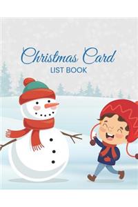 Christmas Card List Book