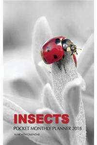 Insects Pocket Monthly Planner 2018