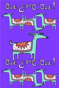 Bullet Journal Notebook for Dog Lovers, Green Dogs in a Row 4