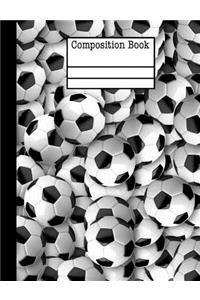 Soccer Ball Composition Notebook - 5x5 Quad Ruled