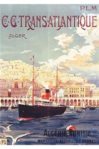 Carnet Ligné Affiche Transatlantique Alger