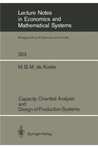 Capacity Oriented Analysis and Design of Production Systems