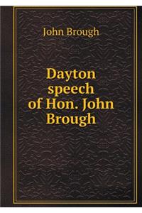 Dayton speech of Hon. John Brough