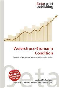 Weierstrass-Erdmann Condition