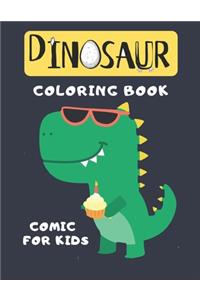 Dinosaur Coloring Book Comic for Kids