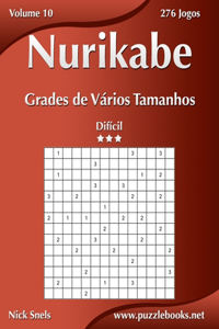 Nurikabe Grades de Vários Tamanhos - Difícil - Volume 10 - 276 Jogos