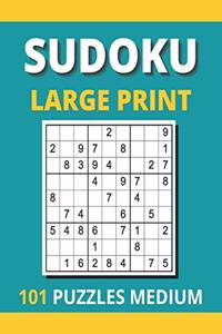 Sudoku Large Print 101 Puzzles Medium