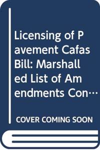 Licensing of Pavement Cafâs Bill