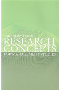 Research Concepts for Management Studies